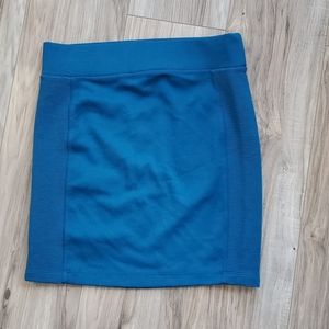 Teal blue bodycon skirt